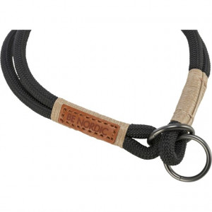 Zgarda Be Nordic, Semistrangulanta, Culoare Negru/Nisipiu, Marime L–XL, Dimensiune 55 cm/ø 13 mm - Img 2
