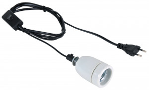 Adaptor Ceramic Pentru Bec, Pro, Cablu Cu Intrerupator, 200W
