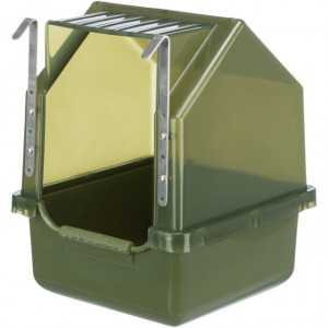Cadita Acoperita pentru Pasari, Plastic, 16 x 22 x 16 cm, Verde
