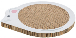 Carton De Zgariat Pentru Pisici, Junior, Forma Soarece, 35x2.5x29.5 cm, Alb, 48040