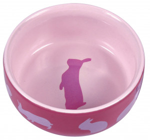 Castron Ceramic Pentru Iepuri, 250 ml/ 11 cm, Diverse Culori - Img 2