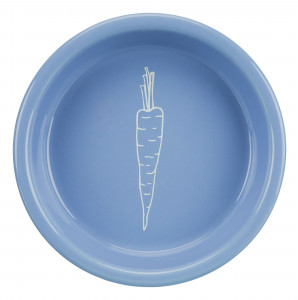 Castron Ceramic Pentru Iepuri, Cu Motiv Morcov, 200 ml/ 14 cm, Diverse Culori - Img 3