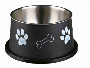 Castron Inox Cu Invelis De Plastic, Pentru Caini Cu Urechi Lungi, 0.9 l/19 cm, Diverse Culori - Img 3