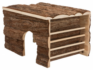 Casuta pentru Rozatoare, Ila, cu Iesle pentru Fan, Lemn, 40 x 25 x 29 cm - Img 2