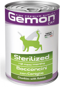 Conserva Gemon Cat, Steril, Iepure, 415 g
