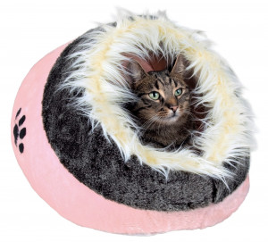 Cos Minou Soft, Plus, 35 x 26 x 41 cm, Diverse Culori, Culoare Roz/Gri