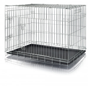Cusca Kennel Pentru Caini, Metal, Crom, Marime L, Dimensiune 109 x 79 x 71 cm