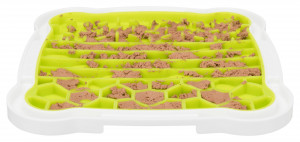 Farfurie pentru Hranire Lenta, Lickâ€™n'Snack, 20 x 20 cm, Lime/Alb - Img 8