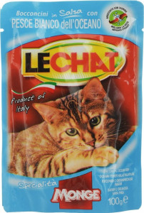 Hrana Umeda Pentru Pisici, LeChat, Cu Peste, 100 g