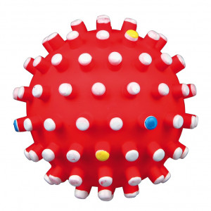Jucarie Caini, Minge Arici cu Sunet, Vinil, Culoare Lime, Dimensiune ø 10 cm - Img 3