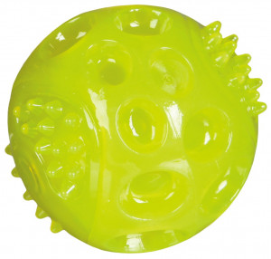 Jucarie Caini, Minge Luminoasa, Culoare Lime, Dimensiune ø 7.5 cm