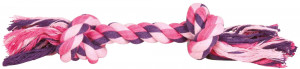 Jucarie Caini, Sfoara cu 2 Noduri, Multicolor, Dimensiune 22 cm - Img 3
