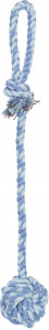 Jucarie Caini, Sfoara Cu Minge Tesuta, Culoare Lime/Petrol, Dimensiune ø 7/50 cm - Img 3