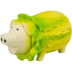 Jucarie in Forma de Varza-Porc, cu Sunet, 23 cm, Verde Deschis, 35522 - Img 1