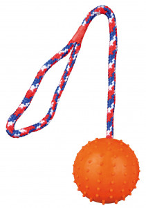Jucarie Minge Cauciuc 7 cm cu Sfoara 30 cm 3308 - Img 2