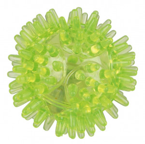 Jucarie Pentru Caini, Minge Arici Luminoasa, 5 cm, Portocaliu - Img 3