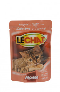 Lechat Hrana Umeda pentru Pisici, Somon, Ton, 100 g