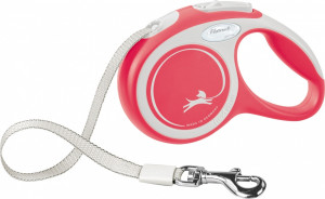 Lesa Retractabila Comfort, Banda, Culoare Rosu, Marime XS, Dimensiune 3 m/Pana la 12 kg
