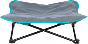 Pat Camping pentru Caini, Bej/Negru, Dimensiune 88 x 32 x 88 cm/Pana la 35 kg