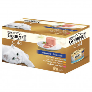 Pate Cat Gourmet Gold, Mousse, 4 x 85 g