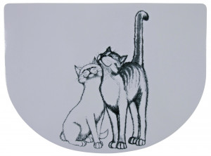 Servet Pussy Cats pentru Castron, Pisici, Plastic, 40 x 30 cm, Alb