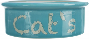 Set 2 Castroane Ceramice cu Suport Metalic, 2 x 0.3 l/12 cm/26 x 7 x 13 cm, Gri/Roz/Albastru - Img 4