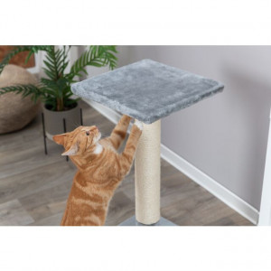 Sisal Plat cu Stalp Baena, 38 x 38 x 69 cm, Gri, 43371 - Img 2