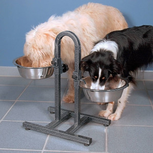 Stativ Reglabil cu 2 Castroane Inox, 2 x 2.8 l/ 24 cm - Img 2