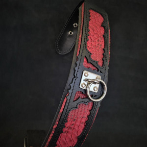 Zgarda Red Dragon, Piele Naturala, Marime XL, Produs Redus - Img 2