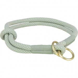 Zgarda Soft, Coarda, Semistrangulanta, Culoare Salvie/Menta, Marime S–M, Dimensiune 40 cm/ø 10 mm