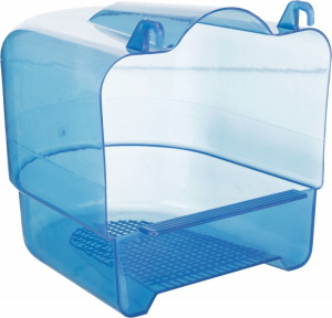 Cadita Acoperita pentru Pasari, Plastic, Semicerc, 15 x 16 x 17 cm, Diverse Culori