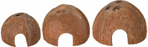 Casute din Cocos pentru Rozatoare, Set 3 buc, 8/10/12cm, 76160