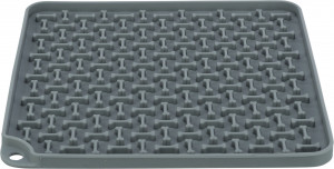 Farfurie pentru Hranire Lenta, Lickâ€™n'Snack, Silicon, 20 x 20 cm, Gri