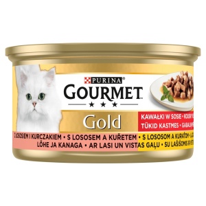 Gourmet Gold cu Somon si Pui, 85 g