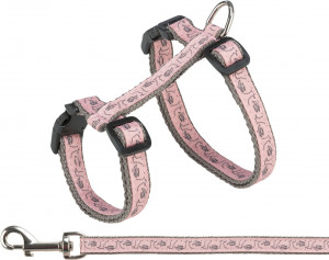 Ham Si Lesa Pentru Pisici, 27-45 cm/13 mm, 1.20 m, Roz/Gri