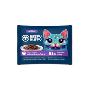 Hrana Umeda pentru Pisici, Curcan si Ficat in Sos, 4 x 100 g