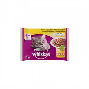Hrana Umeda pentru Pisici, Whiskas Adult, Selectii de Pasare In Sos, 4 x 85 g