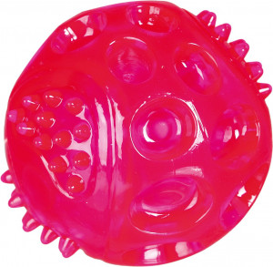 Jucarie Caini, Minge Luminoasa, Culoare Roz, Dimensiune ø 6 cm - Img 2