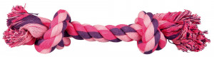 Jucarie Caini, Sfoara cu 2 Noduri, Multicolor, Dimensiune 28 cm