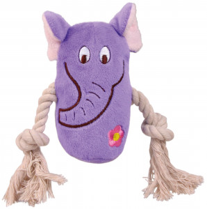 Jucarie Pentru Caini, Animal Plus Cu Sfoara, Cu Sunet, 13 cm
