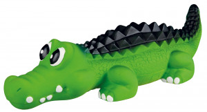 Jucarie Pentru Caini, Crocodil, Latex, Cu Sunet, 35 cm, Verde