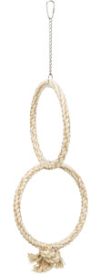 Jucarie pentru Pasari, 16 cm, 2 Cercuri, 51690 - Img 1