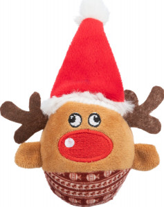 Jucarie Xmas, Ren Plus, Cu Zornaitoare, 6 × 12 cm, 92525 - Img 1