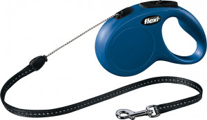 Lesa Retractabila Classic, Snur, Diverse Culori, Culoare Albastru, Marime S, Dimensiune 5 m/Pana la 12 kg