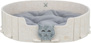 Pat Oval Emilie 50 x 42 cm, Nisipiu/Gri