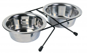 Set 2 Castroane Inox Cu Suport Metalic, Dimensiune 2 x 0.45 l/ø 13 cm/28 x 6 x 15 cm