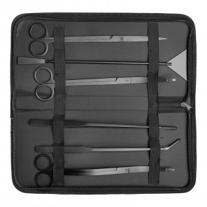 Set De Accesorii De Ingrijire 6 In 1, Pentru Acvariu/Terariu, Negru, Inox - Img 3