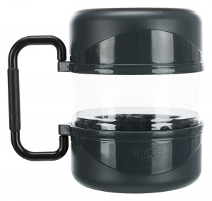 Set de Calatorie, Recipient Apa/Hrana, Plastic, 2 l/2 x 0.75 l, Gri