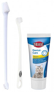 Set Igiena Dentara Pentru Pisici, Pasta De Dinti 50 g Si Periuta De Dinti 2 buc