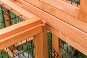 Tarc Exterior cu Capac pentru Rozatoare, 174 x 48 x 109 cm, Maro - Img 2